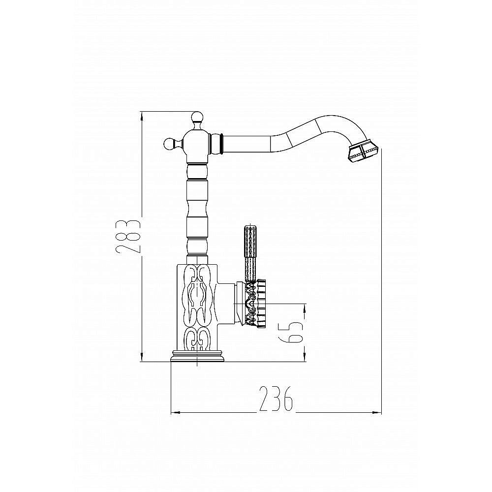 Смеситель для кухни Milacio Villena MC.509.BR бронза купить в интернет-магазине сантехники Sanbest
