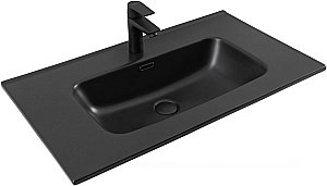 Тумба с раковиной Aquanet Вега 80 344123+329255 белая глянцевая для ванной в интернет-магазине Sanbest