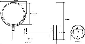 Зеркало косметическое Bemeta 112201518 хром купить в интернет-магазине сантехники Sanbest