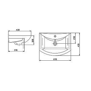 Раковина Акватон Santeri Грация 60 131203S0011B0 белая купить в интернет-магазине Sanbest