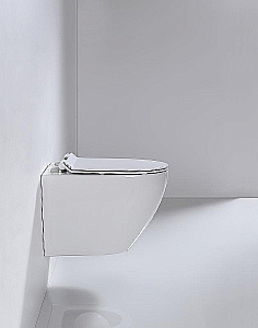 Унитаз подвесной beWash Minimal BKWHR003480 белый, безободковый, с крышкой микролифт купить в интернет-магазине Sanbest