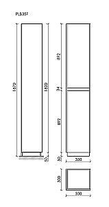 Пенал Sancos Libra Floor PLB35FW белый для ванной в интернет-магазине сантехники Sanbest