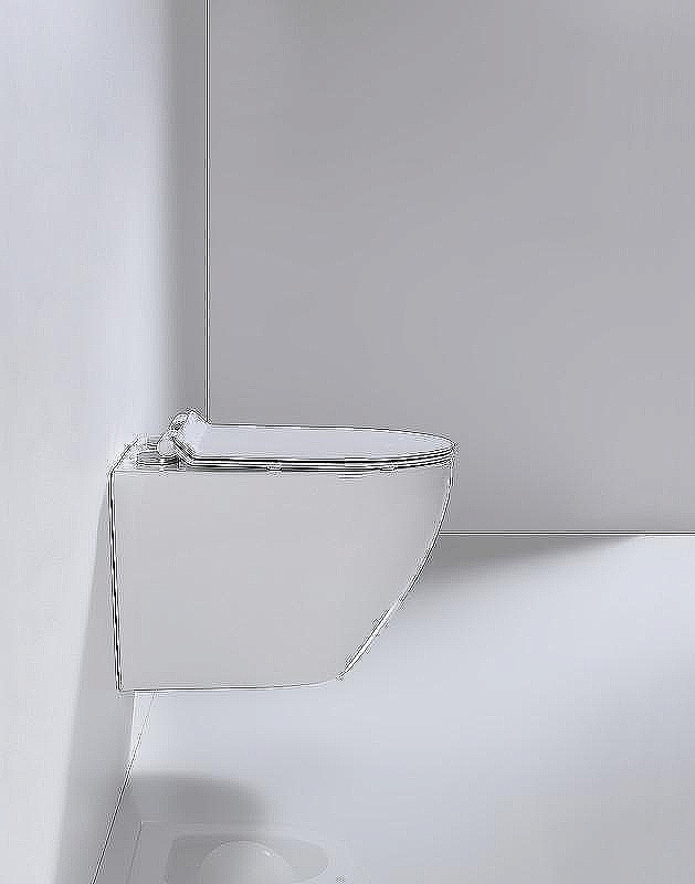 Унитаз подвесной beWash Minimal BKWHR003480 белый, безободковый, с крышкой микролифт купить в интернет-магазине Sanbest
