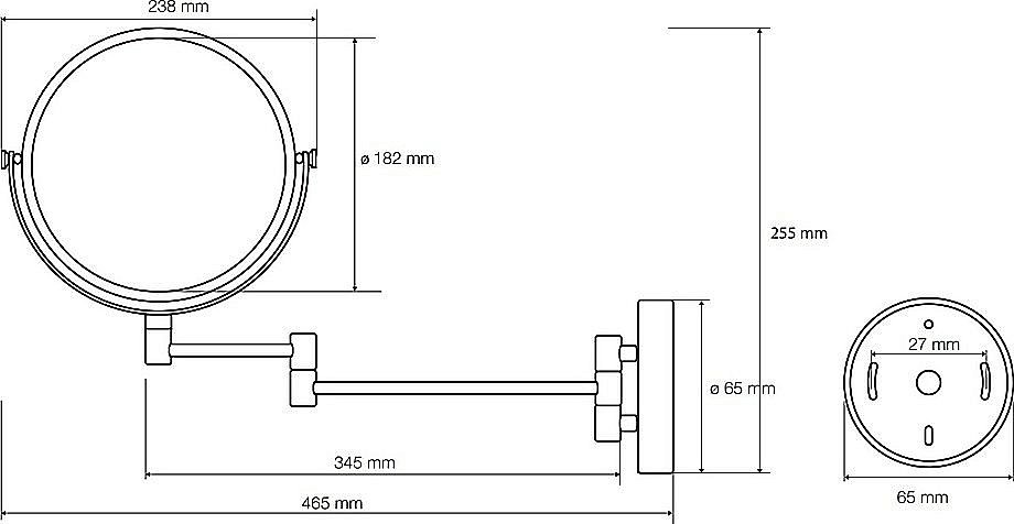 Зеркало косметическое Bemeta 112201518 хром купить в интернет-магазине сантехники Sanbest