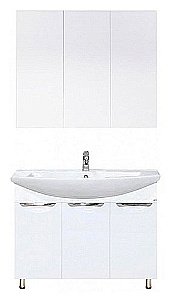 Тумба с раковиной напольная Misty Лаванда 80 белая для ванной в интернет-магазине Sanbest