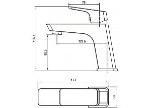 Смеситель для раковины Aquanet Gotic AF440-10С купить в интернет-магазине сантехники Sanbest