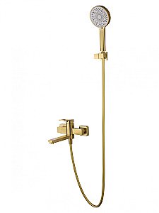 Смеситель для ванны с душем WONZON & WOGHAND FRAME, Брашированное золото (WW-88639010- BG) купить в интернет-магазине сантехники Sanbest