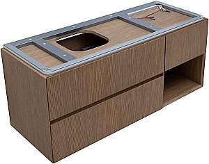 Тумба с раковиной Allen Brau INFINITY 120 L натуральный дуб для ванной в интернет-магазине Sanbest