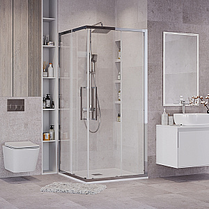 Душевой уголок Grossman Cosmo 90х90 300.K33.02.9090.10.00 стекло прозрачное/профиль хром купить в интернет-магазине Sanbest