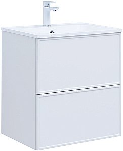 Тумба с раковиной Aquanet Арт 313254 60 белый матовый для ванной в интернет-магазине Sanbest
