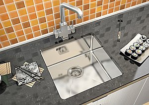 Мойка для кухни ZORG Steel Hammer R SH R 4444 купить в интернет-магазине сантехники Sanbest