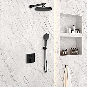 Душевая система Vincea Inspire VSFW-4I212RMB черная матовая купить в интернет-магазине сантехники Sanbest