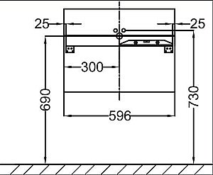 Тумба с раковиной Jacob Delafon TERRACE 60 EB1185-442+EXE112 антрацит лак для ванной в интернет-магазине Sanbest