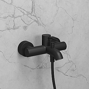 Смеситель для ванны VitrA Minimax Round A4354836EXP матовый черный купить в интернет-магазине сантехники Sanbest
