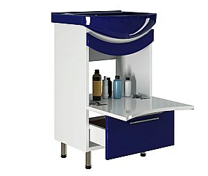 Тумба с раковиной MIXLINE РАДУГА 52 синяя для ванной в интернет-магазине Sanbest