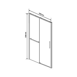 Душевая дверь Vincea Slim Soft VDS-1SS120CLB 120 профиль черный/стекло прозрачное купить в интернет-магазине Sanbest