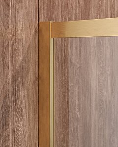 Душевой уголок Cezares Molveno 90x90 Molveno-R-2-90-C-BORO-IV стекло прозрачное/профиль матовое брашированное золото купить в интернет-магазине Sanbest