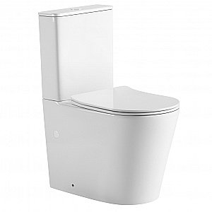 Унитаз-компакт Abber Bequem AC1112T белый, безободковый, с крышкой микролифт, слив-торнадо, с бачком купить в интернет-магазине Sanbest