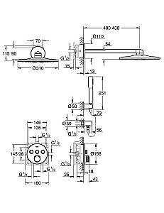 Душевая система Grohe Grohtherm SmartControl 34705000 купить в интернет-магазине сантехники Sanbest