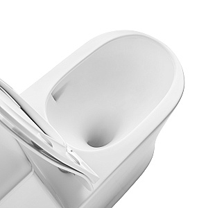Унитаз моноблок Grossman Thin Rim GR-5607SQ белый глянцевый, с крышкой микролифт, слив-торнадо купить в интернет-магазине Sanbest