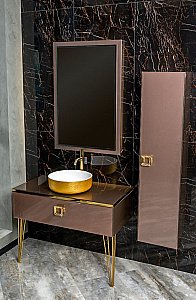 Консоль с раковиной и столешницей Armadi Art LUCIDO 770-100-PU 100 лиловый для ванной в интернет-магазине сантехники Sanbest