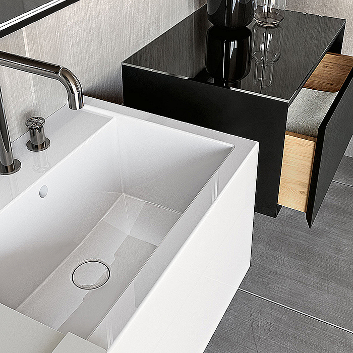 Раковина подвесная Kerasan Kanaal 80 5741*1 Белый купить в интернет-магазине Sanbest
