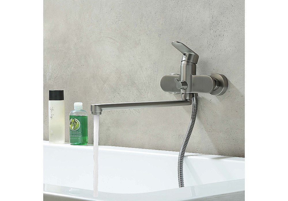 Cмеситель для ванны Aquatek Ника AQ1842BGM оружейная сталь купить в интернет-магазине сантехники Sanbest