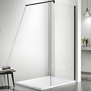 Душевое ограждение Aquatek 120х200 AQ WIW 12020BL стекло прозрачное/профиль черный купить в интернет-магазине Sanbest