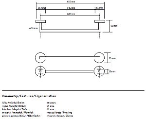 Полотенцедержатель Bemeta Omega 104204042 купить в интернет-магазине сантехники Sanbest