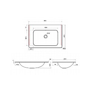 Тумба с раковиной Vincea PAOLA VMC-2P800GW + VCB-2VP800G 80 белая для ванной в интернет-магазине Sanbest