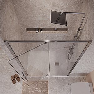 Душевая дверь Niagara Nova NG-66-11A 110 стекло прозрачное/профиль хром купить в интернет-магазине Sanbest