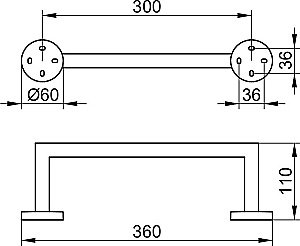 Полотенцедержатель KEUCO EDITION 90 19021010000 хром купить в интернет-магазине сантехники Sanbest