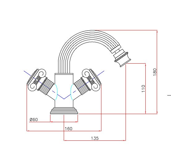 Смеситель для биде Cezares OLIMP-BS2-02-Sw бронза купить в интернет-магазине сантехники Sanbest