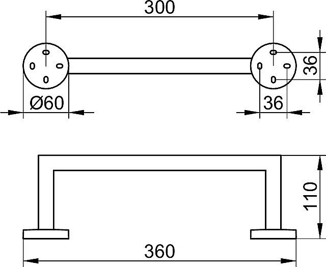 Полотенцедержатель KEUCO EDITION 90 19021010000 хром купить в интернет-магазине сантехники Sanbest