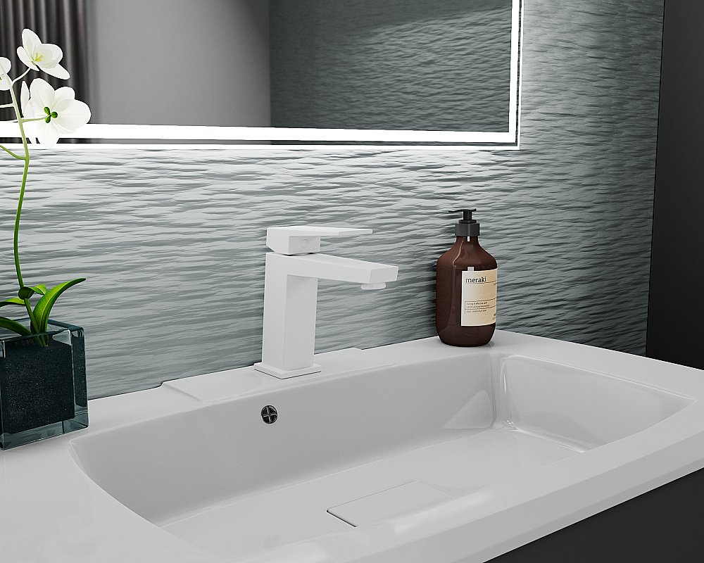 Смеситель для раковины Rush Thira TR3635-12White белый матовый купить в интернет-магазине сантехники Sanbest