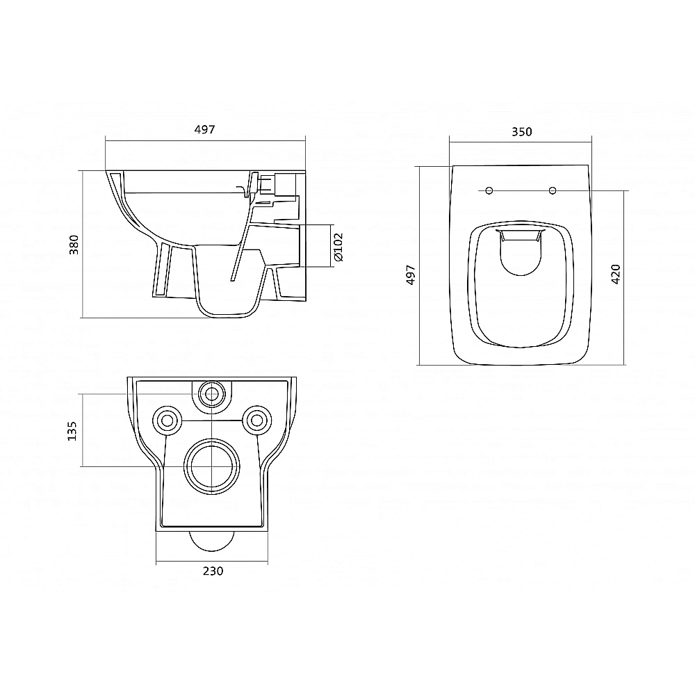 Унитаз подвесной Santek Нео 1WH302411 безободковый, с крышкой микролифт купить в интернет-магазине Sanbest