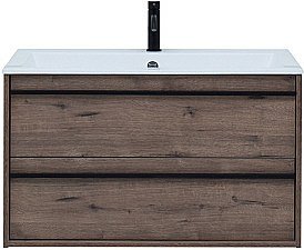 Тумба для раковины Aquanet Lino 253913 90 Дуб Веллингтон купить в интернет-магазине сантехники Sanbest