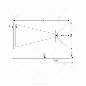 Душевой поддон RGW ST-G Stone Tray 70x150 купить в интернет-магазине Sanbest