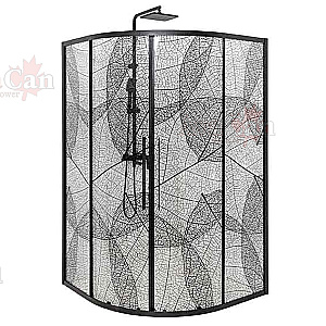Душевой уголок AvaCan HB 120 120х120 профиль черный/стекло тонированное с рисунком купить в интернет-магазине Sanbest