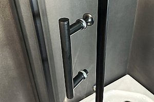 Душевой уголок Royal Bath RB90HK-T-BL-Practic 90х90 стекло прозрачное/профиль черный купить в интернет-магазине Sanbest