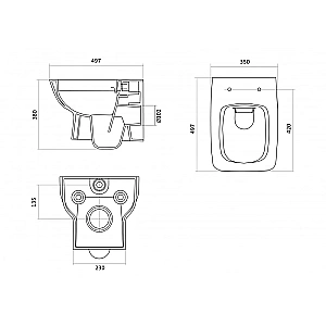 Унитаз подвесной Santek Нео 1WH302411 безободковый, с крышкой микролифт купить в интернет-магазине Sanbest