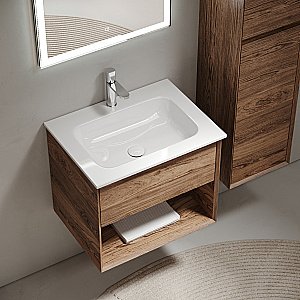 Тумба с раковиной Sancos Marmi 1.0 MR1.060ECH дуб чарльстон для ванной в интернет-магазине Sanbest