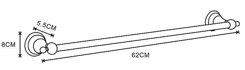 Полотенцедержатель Azario ELVIA AZ-91101G золото купить в интернет-магазине сантехники Sanbest