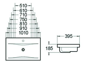 Раковина SantiLine 1010 SL-2101 (100) белая купить в интернет-магазине Sanbest