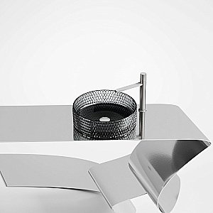 Раковина Ceramica Nova Cristal 36 CN6060 черная купить в интернет-магазине Sanbest