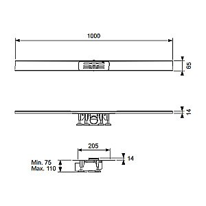 Дренажный канал подрезной TECE TECElineo 15301100 купить в интернет-магазине Sanbest