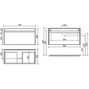 Тумба с раковиной Sancos Smart SM100E дуб бардолино для ванной в интернет-магазине Sanbest