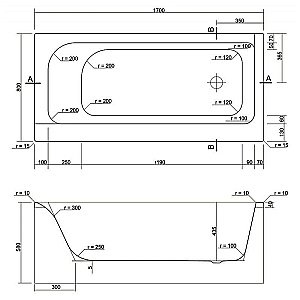 Ванна акриловая Cersanit SMART 63350 170x80 купить в интернет-магазине Sanbest