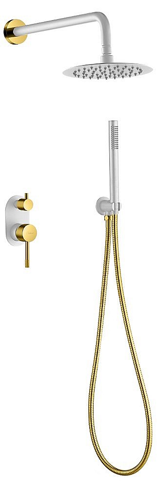 Душевая система Boheme Uno 464-WG белый/золото купить в интернет-магазине сантехники Sanbest