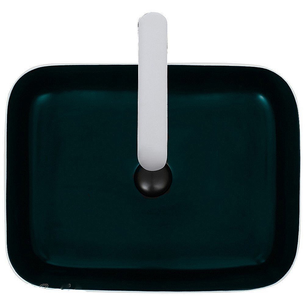 Раковина накладная WeltWasser WW ELBACH M2195 WG 50 белая, зеленая купить в интернет-магазине Sanbest